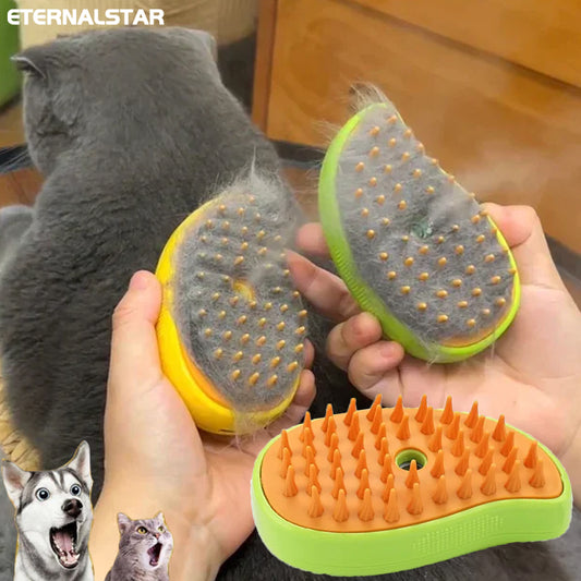 Brosse à Vapeur Électrique 3 en 1 pour Chat